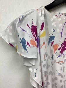 Vtg 80s Abstract Print Mini Dress