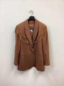 Vtg 80s Aldolfo Fringe Blazer