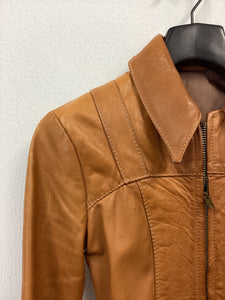 Vtg 70s Leather Blazer Jacket
