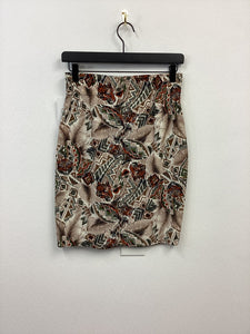 Vtg 80s Tiger Print Skirt Waist 27