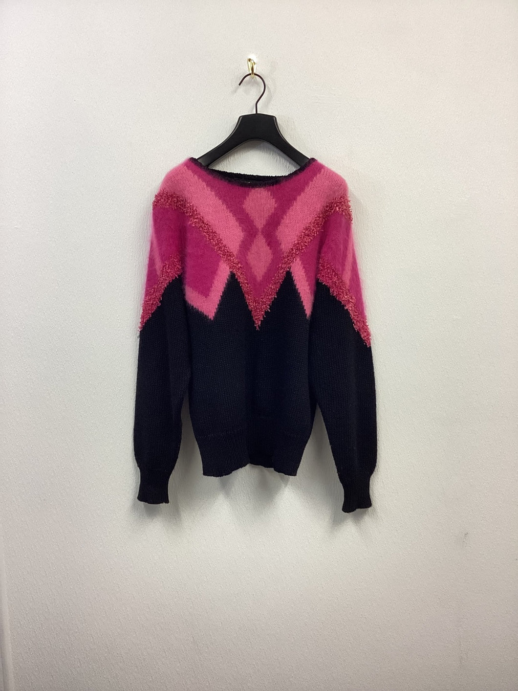 Vtg 80s Angora Embellished Sweater