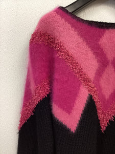 Vtg 80s Angora Embellished Sweater