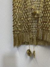 Load image into Gallery viewer, Vtg 60s  Gold Crochet Vest
