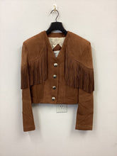 Load image into Gallery viewer, Vtg 80s Brown Fringe Concho Jacket
