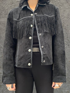 Scully Fringe Concho Jacket - Black