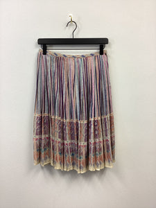 Vtg 80s French Louis Feraud Paris Silk Skirt