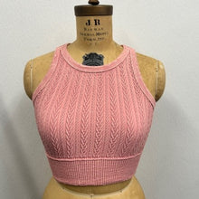 Load image into Gallery viewer, Cable Knit Crop Top -Vtg Peach
