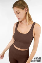 Load image into Gallery viewer, Chervron Crop Top - Vtg Chocolate
