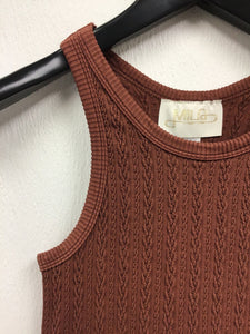 Cable Knit Crop Top - Vtg Maple