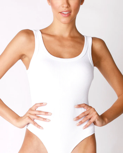 Seamless Rib Bodysuit - White
