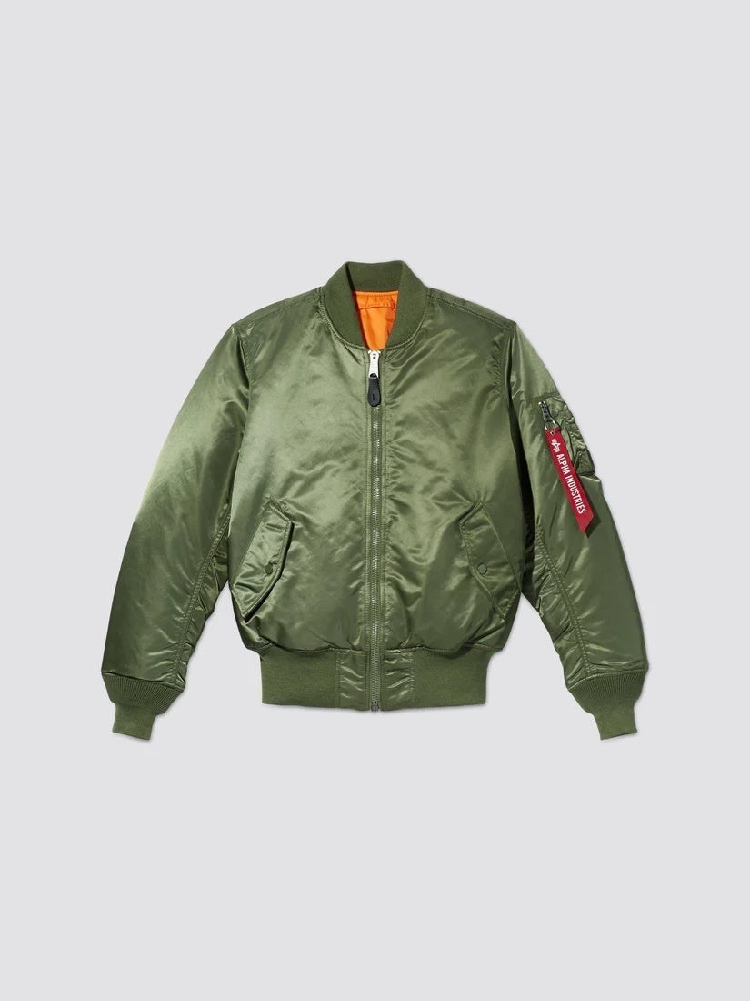 Cropped Bomber Jacket - Green