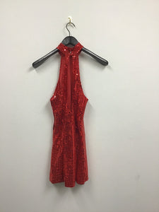 Vtg 90s Fredricks Red Mini Dress