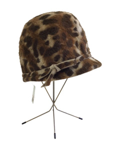 Vtg 60s Leopard Hat