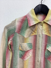 Load image into Gallery viewer, Vtg 70s Stripe Gauze Shirt
