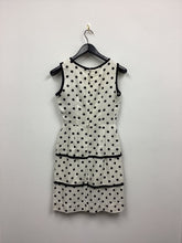 Load image into Gallery viewer, Vtg 50s Polka Dots Tiered Wiggle Dress
