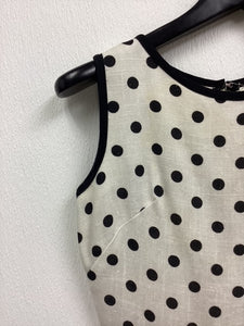Vtg 50s Polka Dots Tiered Wiggle Dress