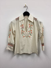 Load image into Gallery viewer, Vtg 70s Mexican Embroidered Blouse
