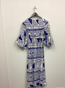 Vtg 60s Hawaiian Maxi Dress