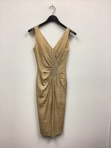 Vtg 60s Lilli Diamond Lame Wiggle Dress