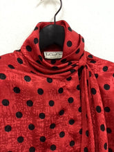Load image into Gallery viewer, Vtg 80s Polka Dot Blouse
