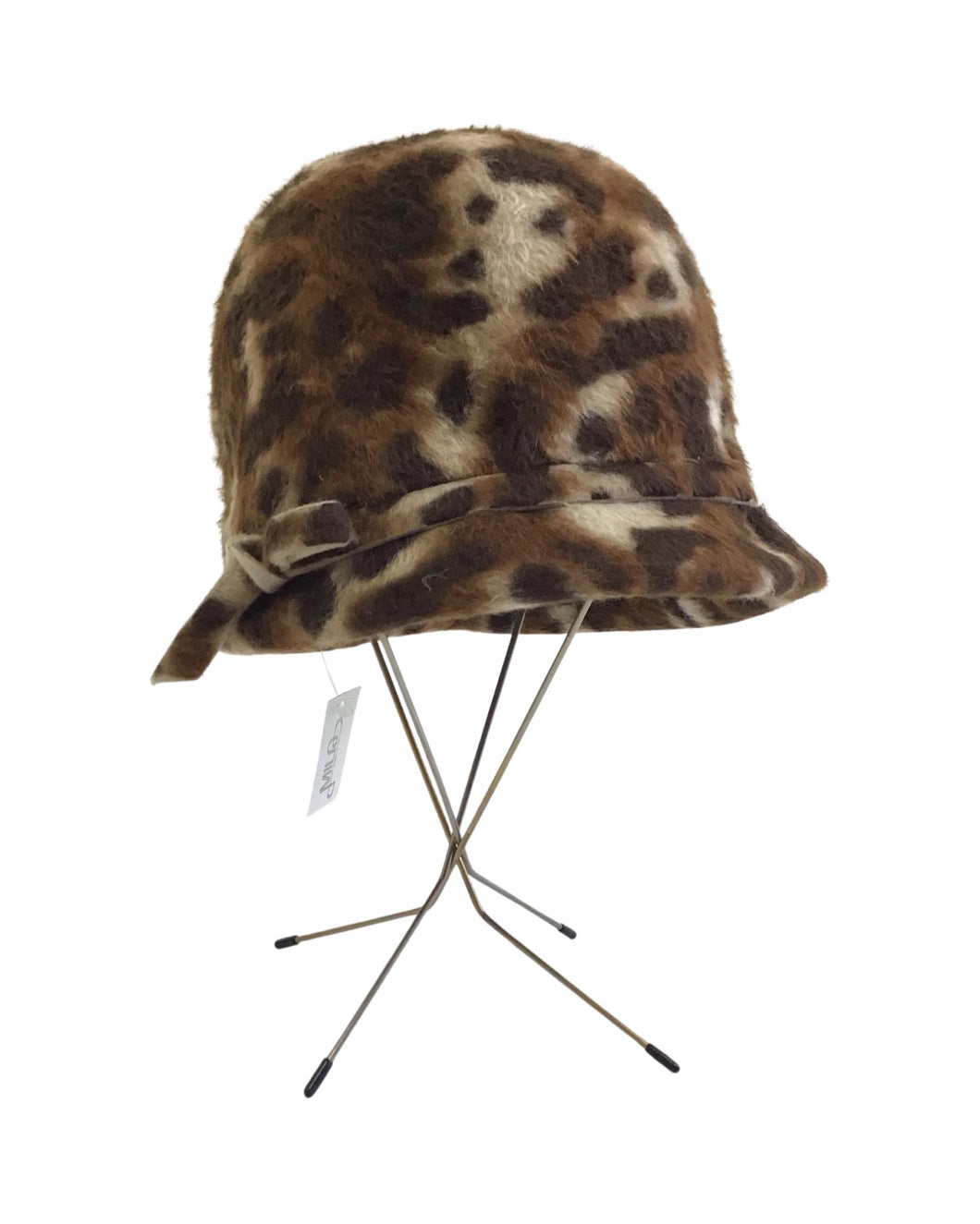 Vtg 60s Leopard Hat