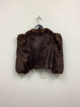 Load image into Gallery viewer, Vtg Brown Cropped Fur Jacket
